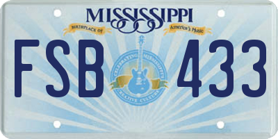MS license plate FSB433