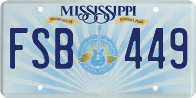 MS license plate FSB449