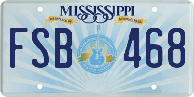 MS license plate FSB468