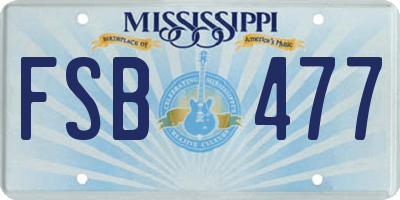 MS license plate FSB477