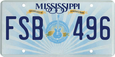 MS license plate FSB496