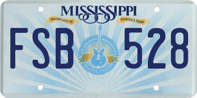 MS license plate FSB528