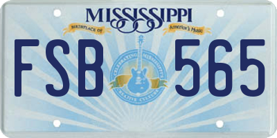 MS license plate FSB565