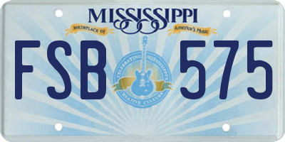 MS license plate FSB575