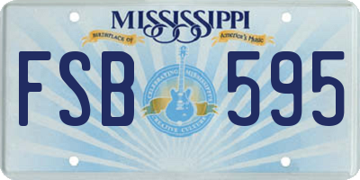 MS license plate FSB595