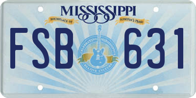 MS license plate FSB631