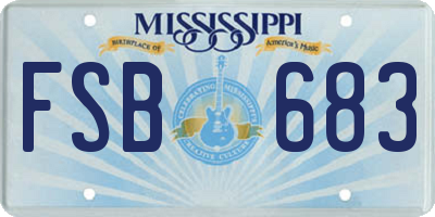 MS license plate FSB683