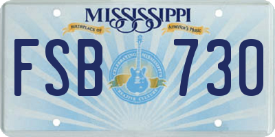 MS license plate FSB730