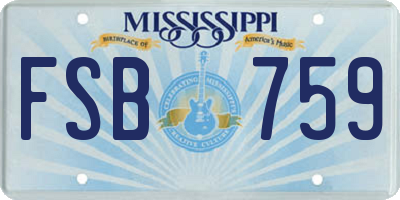 MS license plate FSB759
