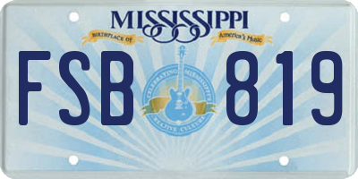 MS license plate FSB819