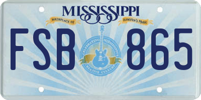 MS license plate FSB865