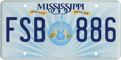 MS license plate FSB886