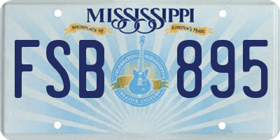 MS license plate FSB895