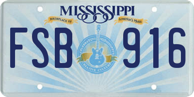 MS license plate FSB916