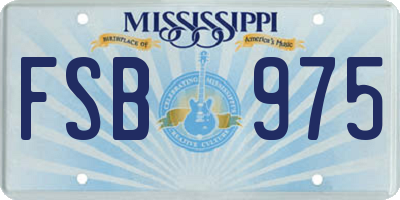 MS license plate FSB975