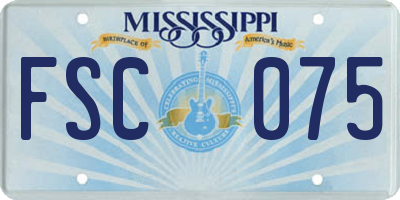MS license plate FSC075