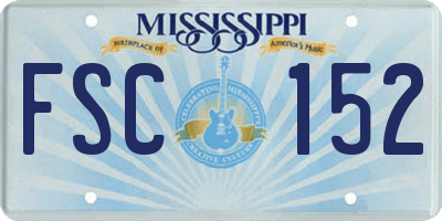 MS license plate FSC152
