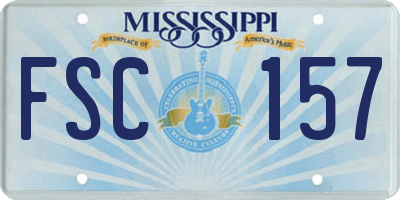 MS license plate FSC157