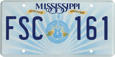 MS license plate FSC161