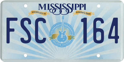 MS license plate FSC164