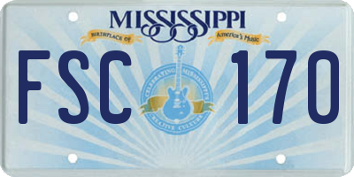MS license plate FSC170