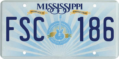 MS license plate FSC186