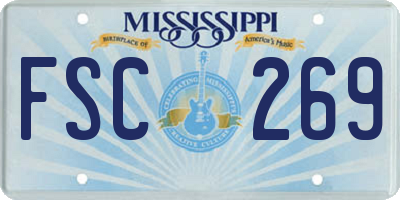 MS license plate FSC269