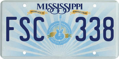 MS license plate FSC338