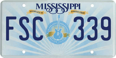 MS license plate FSC339