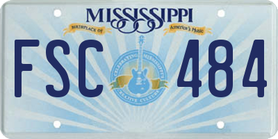 MS license plate FSC484