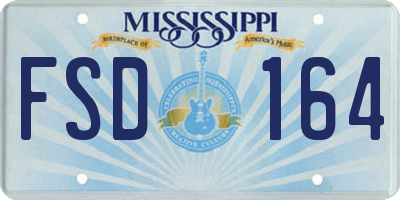 MS license plate FSD164