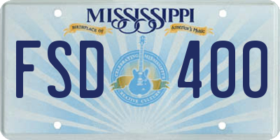 MS license plate FSD400