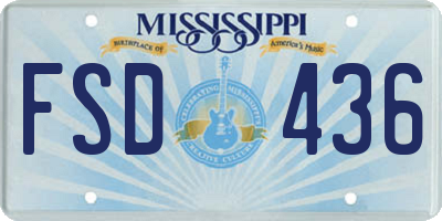 MS license plate FSD436