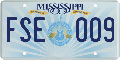 MS license plate FSE009