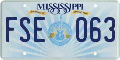 MS license plate FSE063