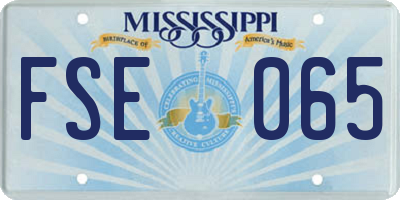 MS license plate FSE065