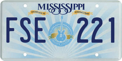 MS license plate FSE221