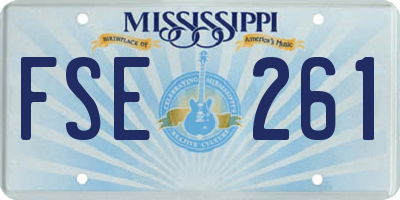 MS license plate FSE261