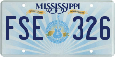 MS license plate FSE326