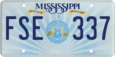 MS license plate FSE337