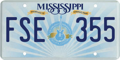 MS license plate FSE355
