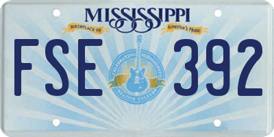 MS license plate FSE392