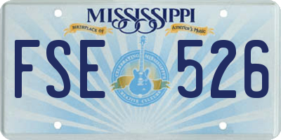 MS license plate FSE526