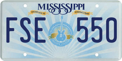 MS license plate FSE550
