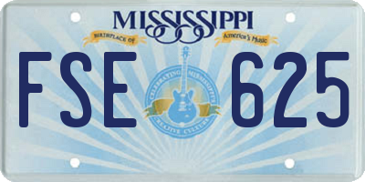 MS license plate FSE625