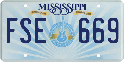 MS license plate FSE669