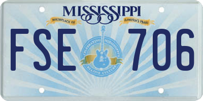 MS license plate FSE706