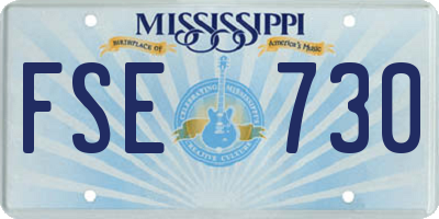 MS license plate FSE730