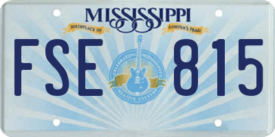 MS license plate FSE815