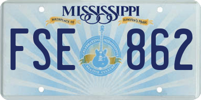 MS license plate FSE862